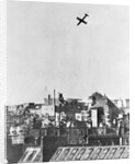 V-1 German Missile Over English Town 1944 by Anonymous