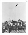 V-1 German Missile Over English Town 1944 by Anonymous