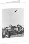 V-1 German Missile Over English Town 1944 by Anonymous