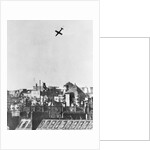 V-1 German Missile Over English Town 1944 by Anonymous