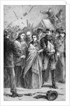 Print of Lucretia Mott Being Protected from Angry Male Mob by Anonymous