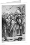 Print of Lucretia Mott Being Protected from Angry Male Mob by Anonymous