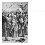 Print of Lucretia Mott Being Protected from Angry Male Mob by Anonymous