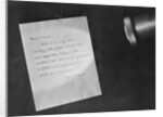 Letter Showing Invisible Ink by Anonymous