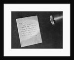 Letter Showing Invisible Ink by Anonymous
