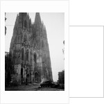 German Tank In Front of Cathedral by Anonymous