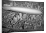 Hindenburg Flying over Manhattan by Corbis