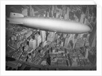 Hindenburg Flying over Manhattan by Corbis