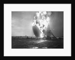 Crew Members Fleeing from Burning Hindenburg Airship by Anonymous