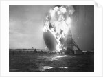 Crew Members Fleeing from Burning Hindenburg Airship by Anonymous