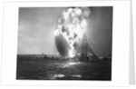 Crew Members Fleeing from Burning Hindenburg Airship by Anonymous