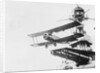 Biplane Taking off from Aircraft Carrier by Anonymous