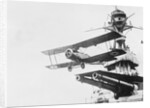 Biplane Taking off from Aircraft Carrier by Anonymous