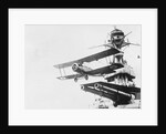 Biplane Taking off from Aircraft Carrier by Anonymous