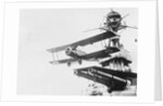 Biplane Taking off from Aircraft Carrier by Anonymous