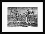 Engraving by Theodor de Bry After A Weroans or Great Lord of Virginia by John White