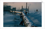 Snowed Under Streets with Oil Pipeline by Anonymous