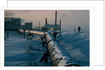 Snowed Under Streets with Oil Pipeline by Anonymous