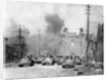 Japanese Tanks Patrolling Nanking Building by Anonymous