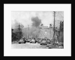 Japanese Tanks Patrolling Nanking Building by Anonymous