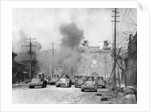 Japanese Tanks Patrolling Nanking Building by Anonymous