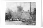 Japanese Tanks Patrolling Nanking Building by Anonymous