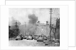 Japanese Tanks Patrolling Nanking Building by Anonymous