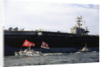 Ship and Boats with Flag Carriers Against the Nuclear Vessel by Anonymous