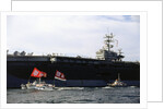 Ship and Boats with Flag Carriers Against the Nuclear Vessel by Anonymous