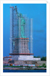 Scaffolding Covering Statue of Liberty by Anonymous