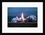 Space Shuttle Challenger Blasting off into Sky by Anonymous
