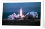Space Shuttle Challenger Blasting off into Sky by Anonymous