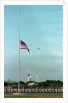 Space Center Lowering Flag by Anonymous