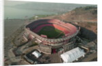 Aerial View of Earthquake Damaged Stadium by Anonymous