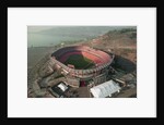 Aerial View of Earthquake Damaged Stadium by Anonymous