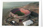 Aerial View of Earthquake Damaged Stadium by Anonymous