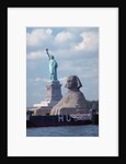 Giant Sphinx Replica and Statue of Liberty by Anonymous