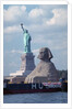 Giant Sphinx Replica and Statue of Liberty by Anonymous