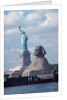 Giant Sphinx Replica and Statue of Liberty by Anonymous