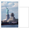 Giant Sphinx Replica and Statue of Liberty by Anonymous