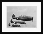 USAAF P-47 THunderbolt Fighter Planes in Flight by Anonymous