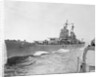 United States Battleship Along Korean Shore by Anonymous