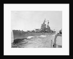 United States Battleship Along Korean Shore by Anonymous