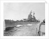United States Battleship Along Korean Shore by Anonymous