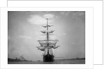 Frontal View of a Sailing Yacht by Anonymous