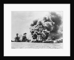 Ships Under Attack at Pearl Harbor by Anonymous