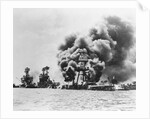 Ships Under Attack at Pearl Harbor by Anonymous
