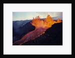 Puu Oo Crater Erupting by Anonymous