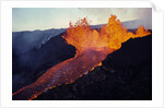 Puu Oo Crater Erupting by Anonymous