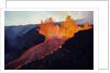Puu Oo Crater Erupting by Anonymous
